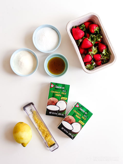 Dairy-Free Keto Strawberry & Lemon Ice Cream
