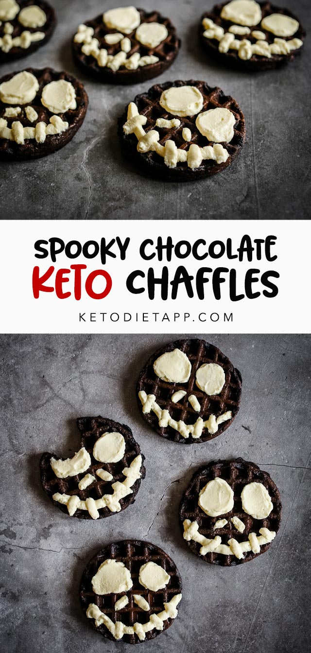Spooky Keto Chocolate Chaffles